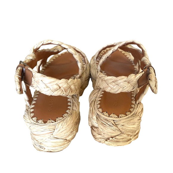 CLERGERIE Antona Size 41/US 10.5 Raffia Espadrille Slingback Platform Sandal NEW - Picture 6 of 12